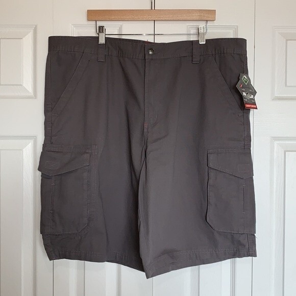 NWT Craftsman Grey Rib Stop Cargo Shorts Sz 42 - Picture 1 of 9